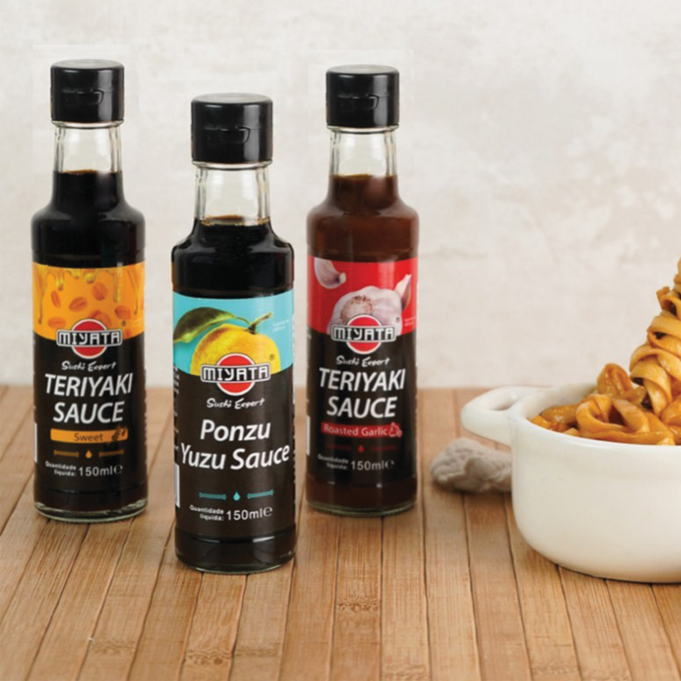 molhos Miyata Sushi Expert,Teriyaki Alho Assado, Ponzu e Teriyaki Original para receitas orientais, receitas japonesas, Panegara