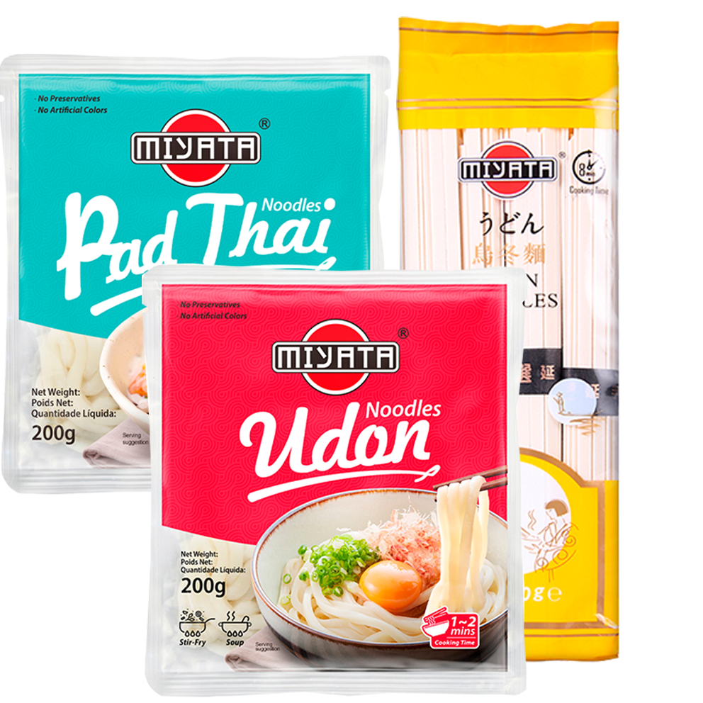 Pad Thai, Massa Udon, Cozinha Rápida, Miyata Variedade, Receitas Orientais, Miyata noodles, Seleção de massas orientais Miyata, Tema Asiático